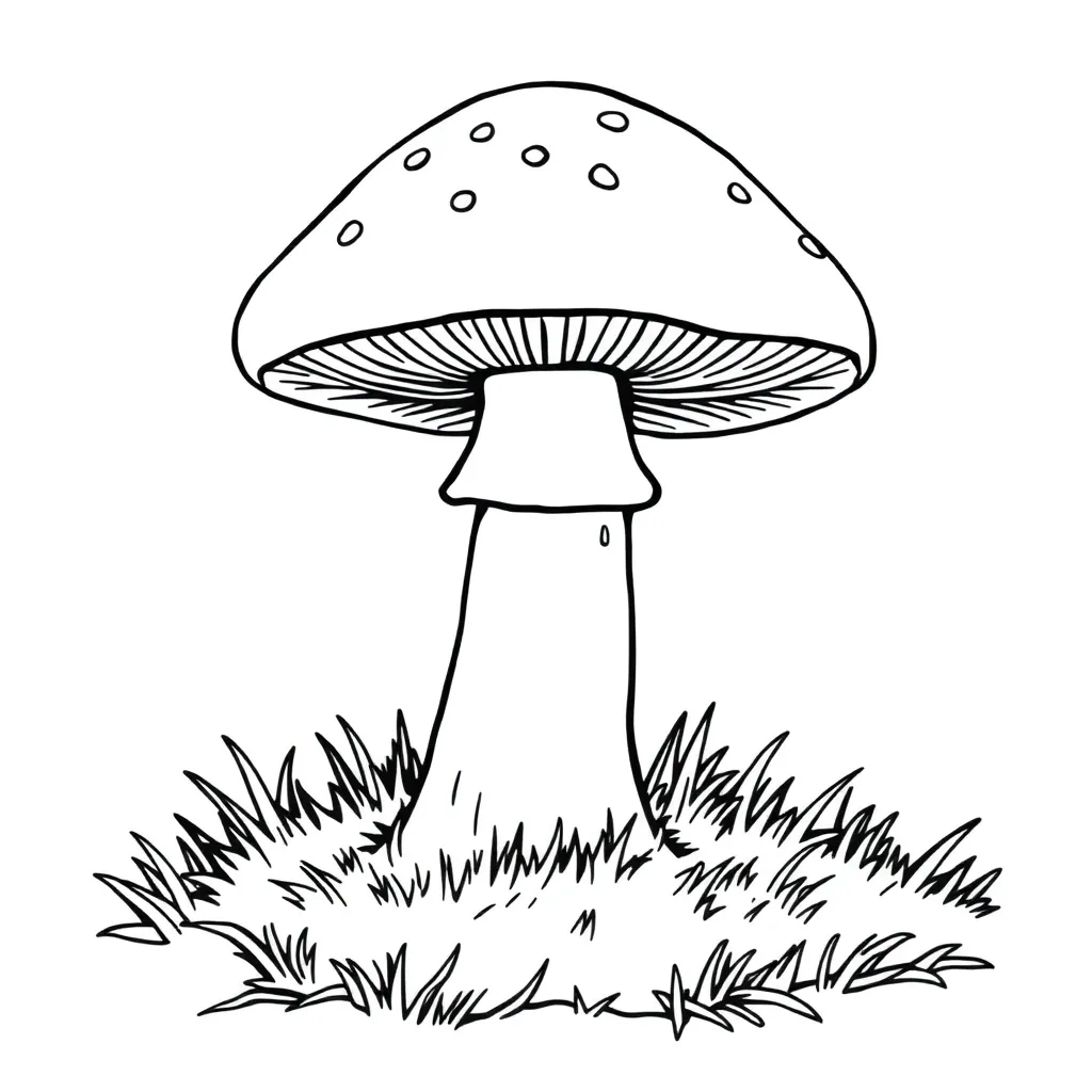Mushroom coloring page