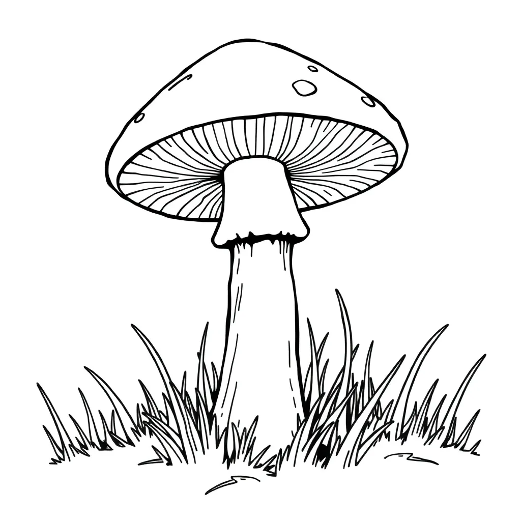 Mushroom coloring page