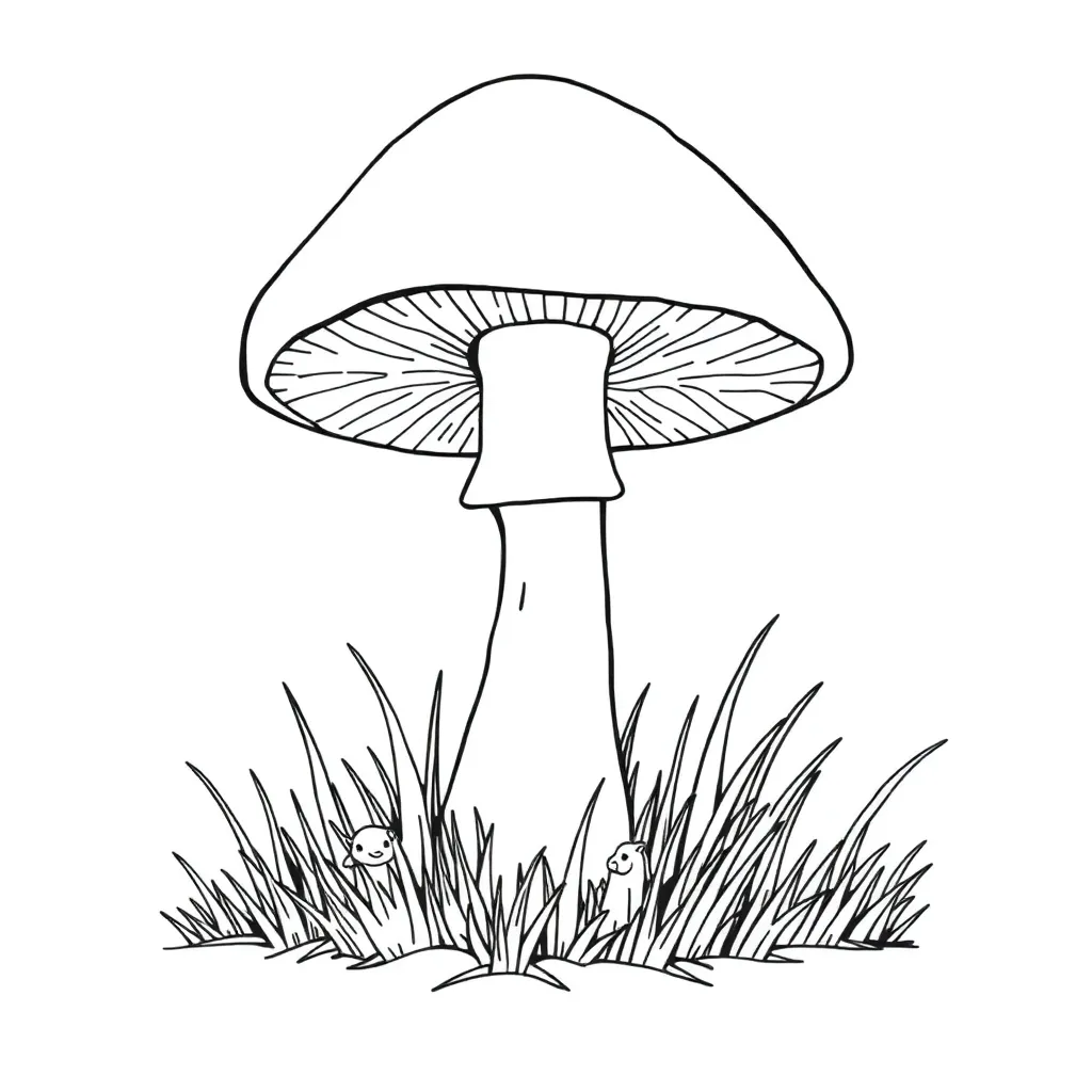 Mushroom coloring page