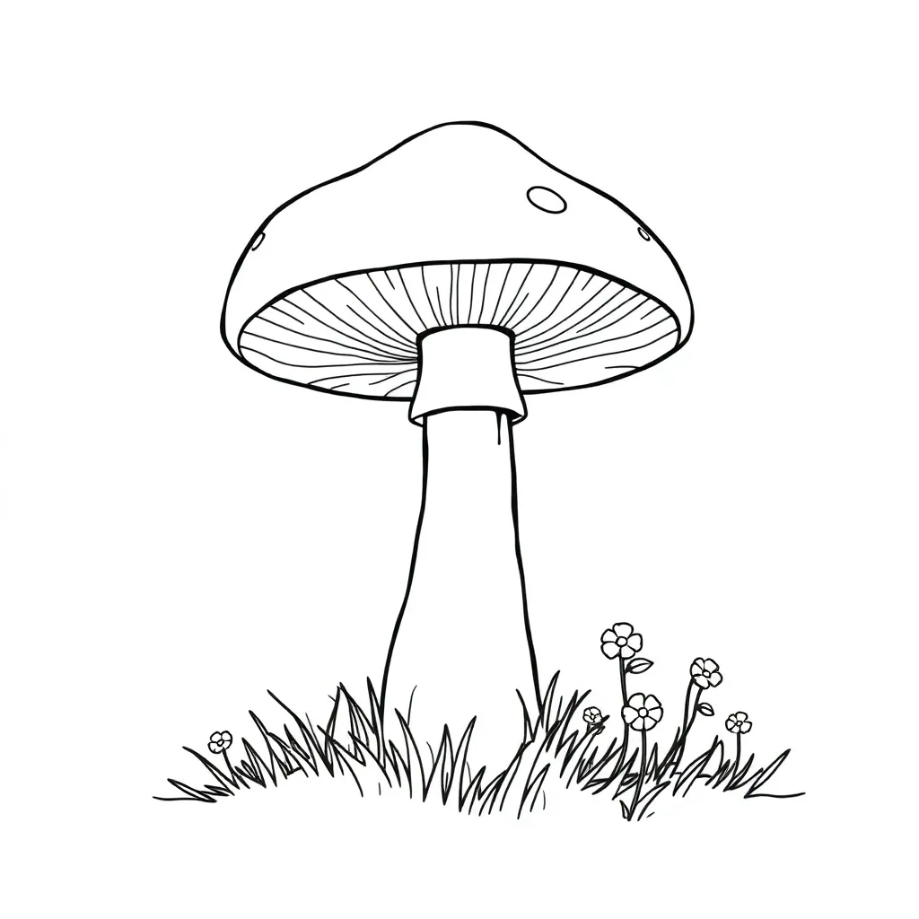 Mushroom coloring page