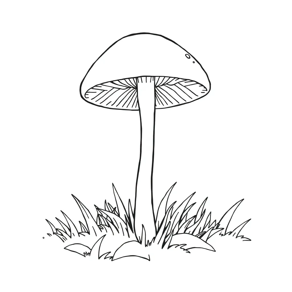 Mushroom coloring page