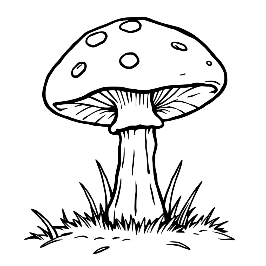 Mushroom coloring page