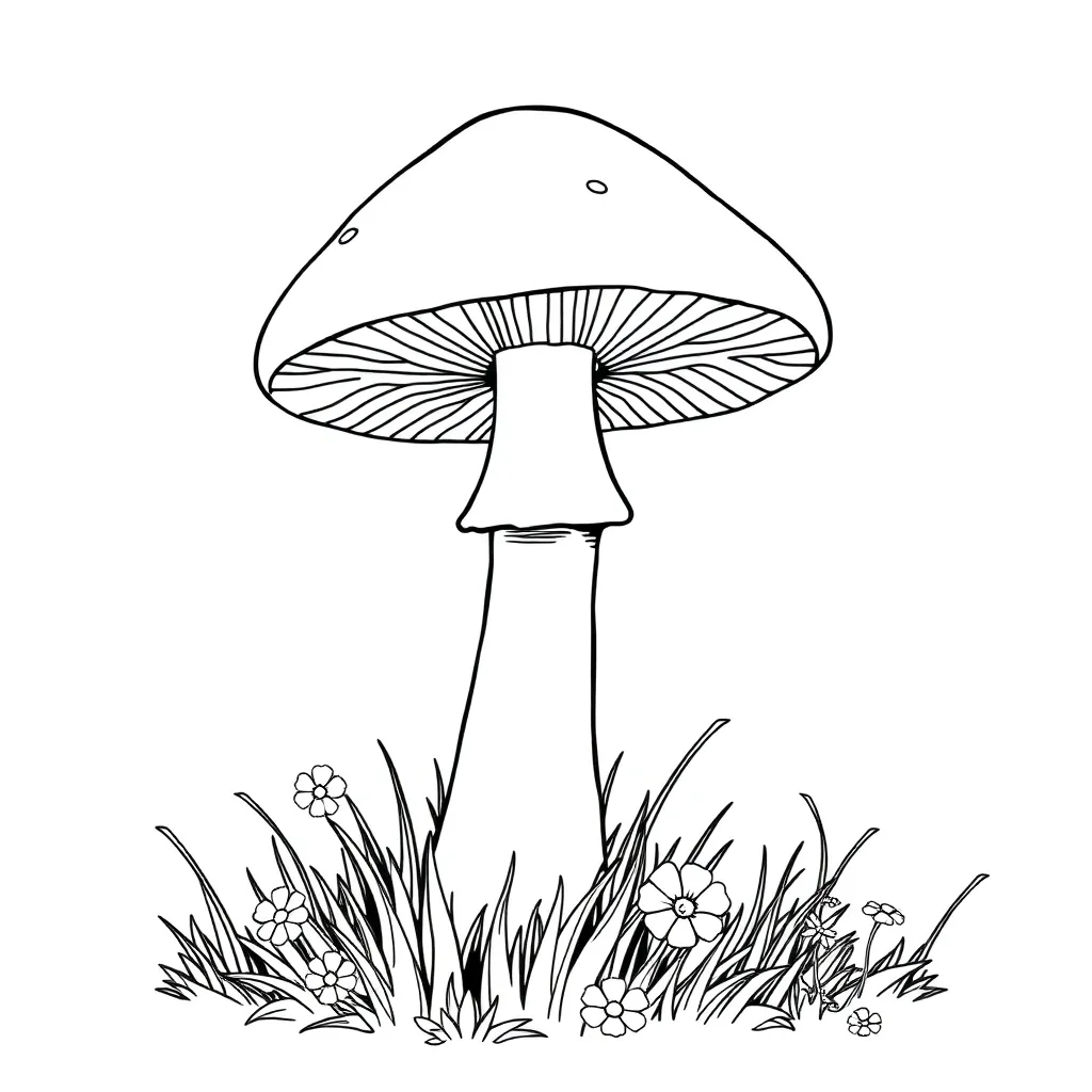 Mushroom coloring page