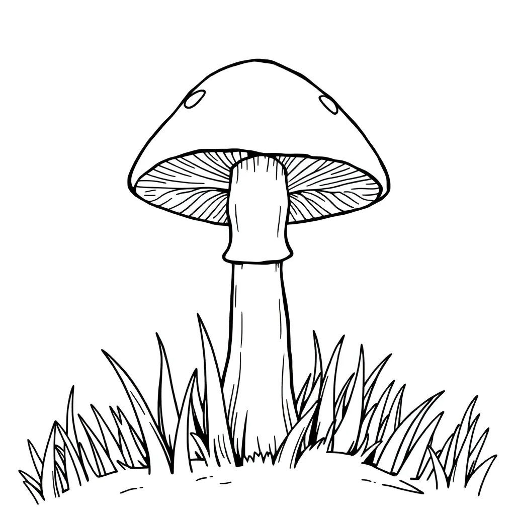 Mushroom coloring page