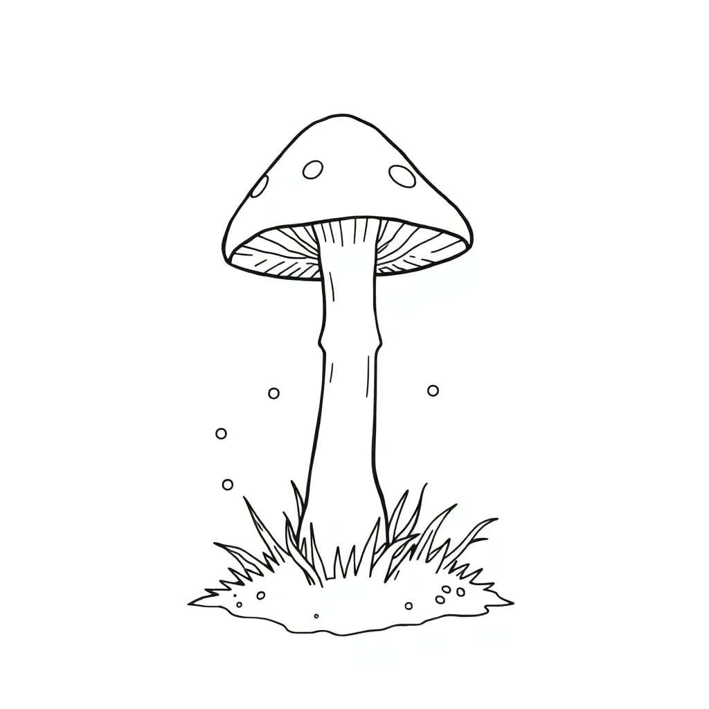 Mushroom coloring page