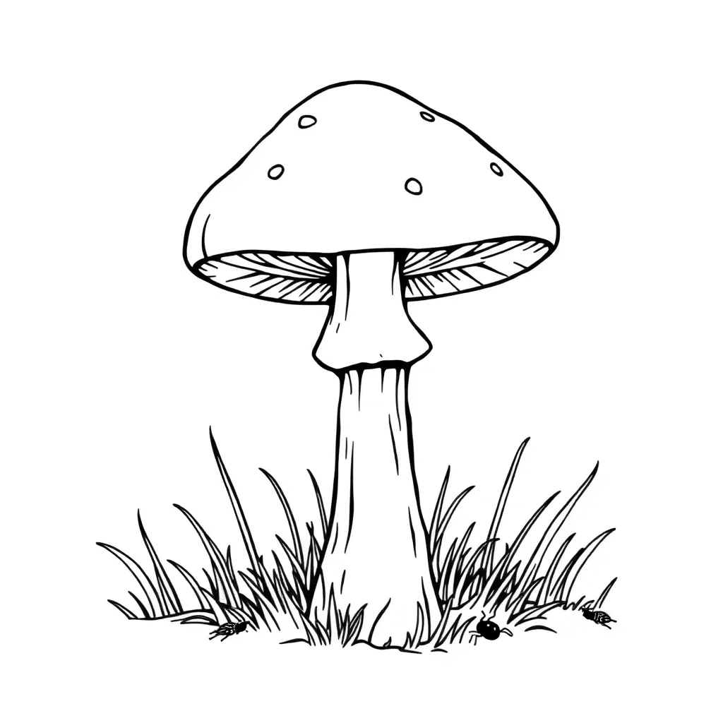 Mushroom coloring page