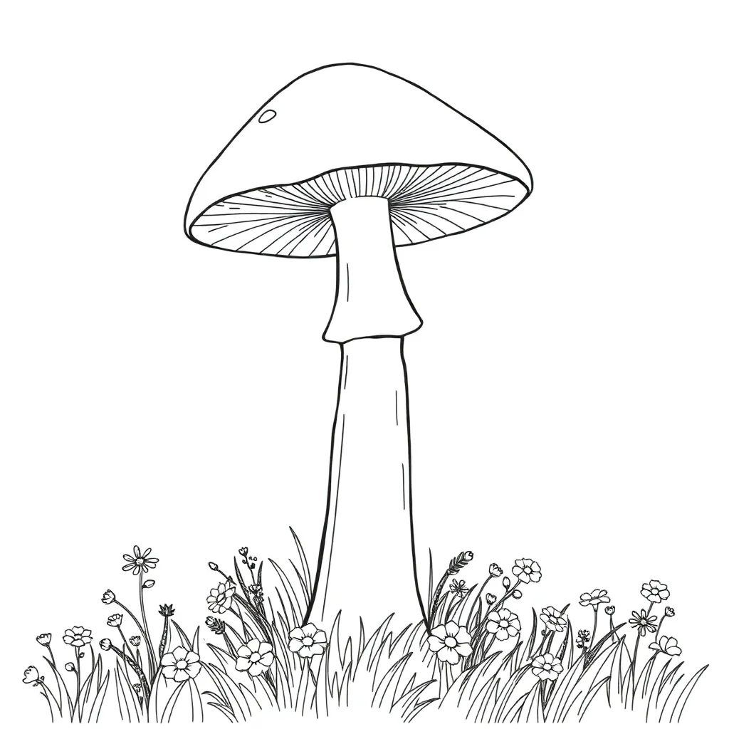 Mushroom coloring page