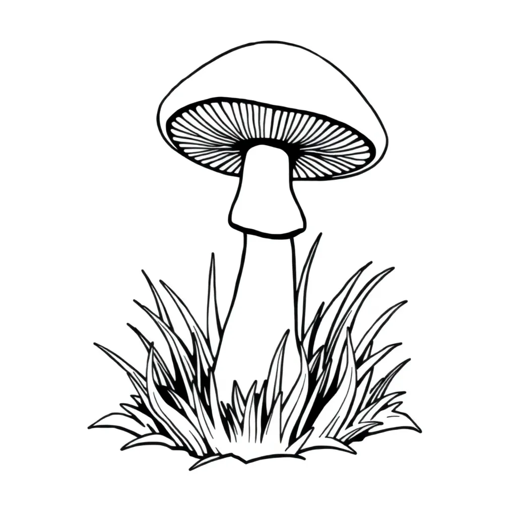 Mushroom coloring page
