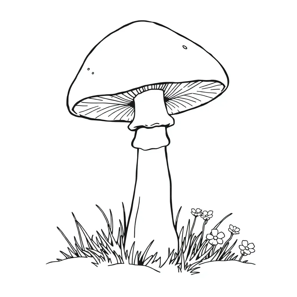 Mushroom coloring page