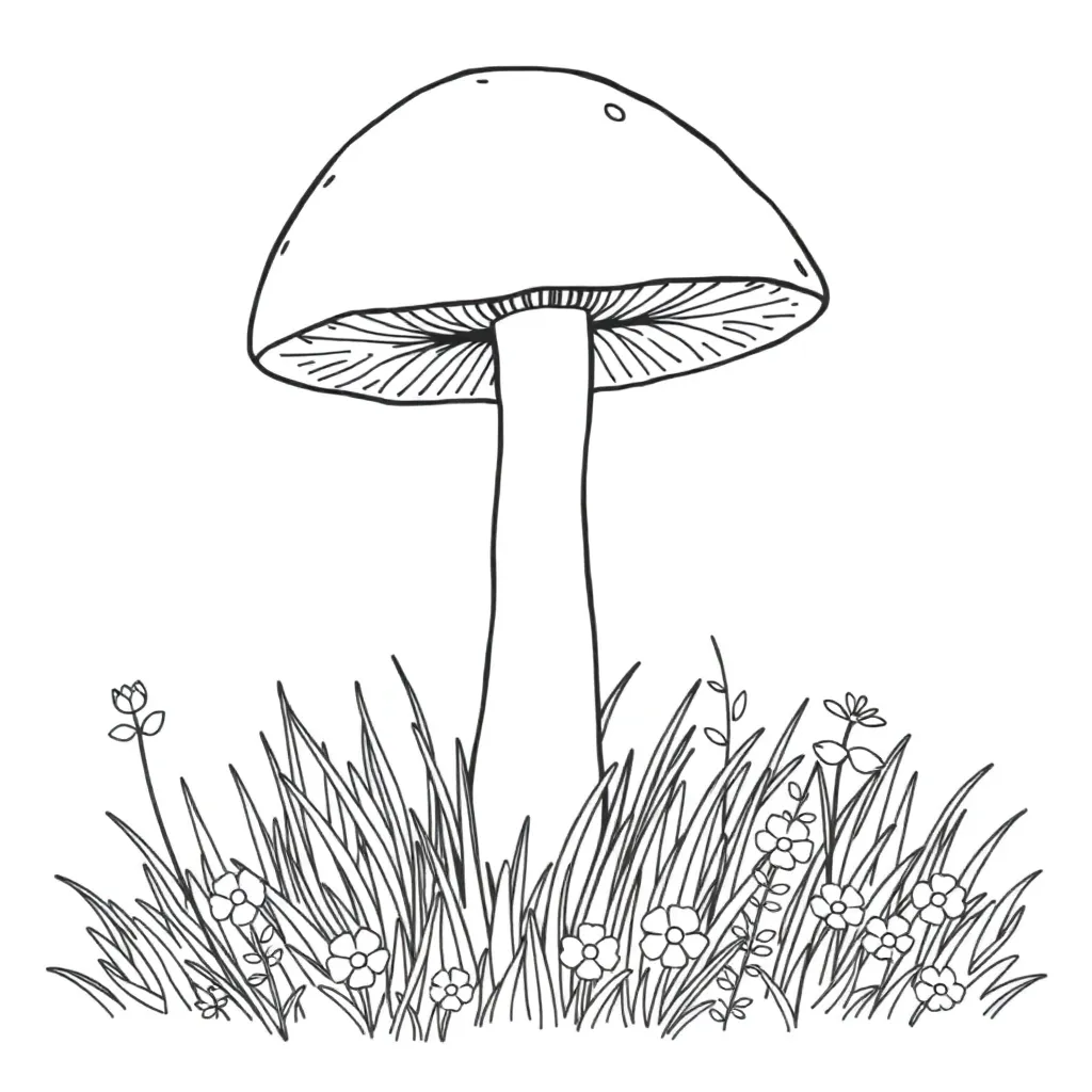 Mushroom coloring page