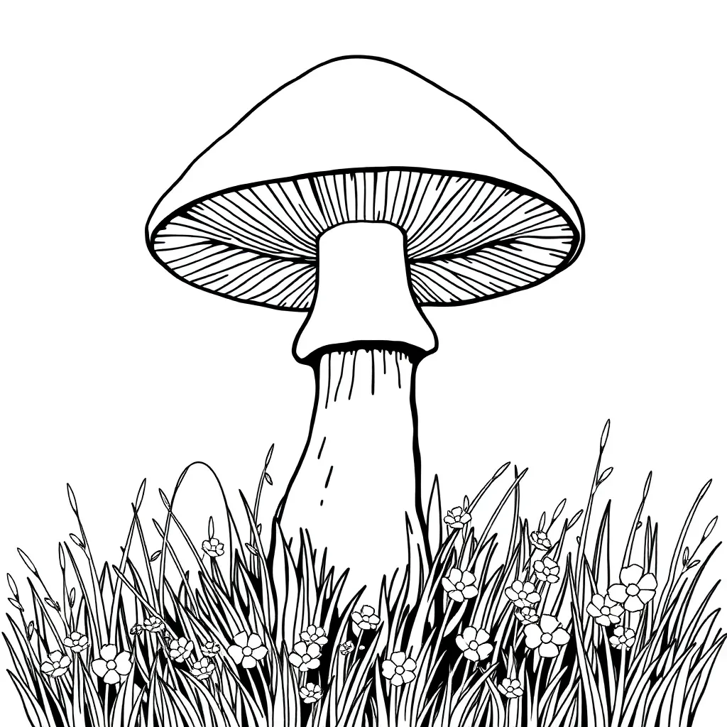 Mushroom coloring page