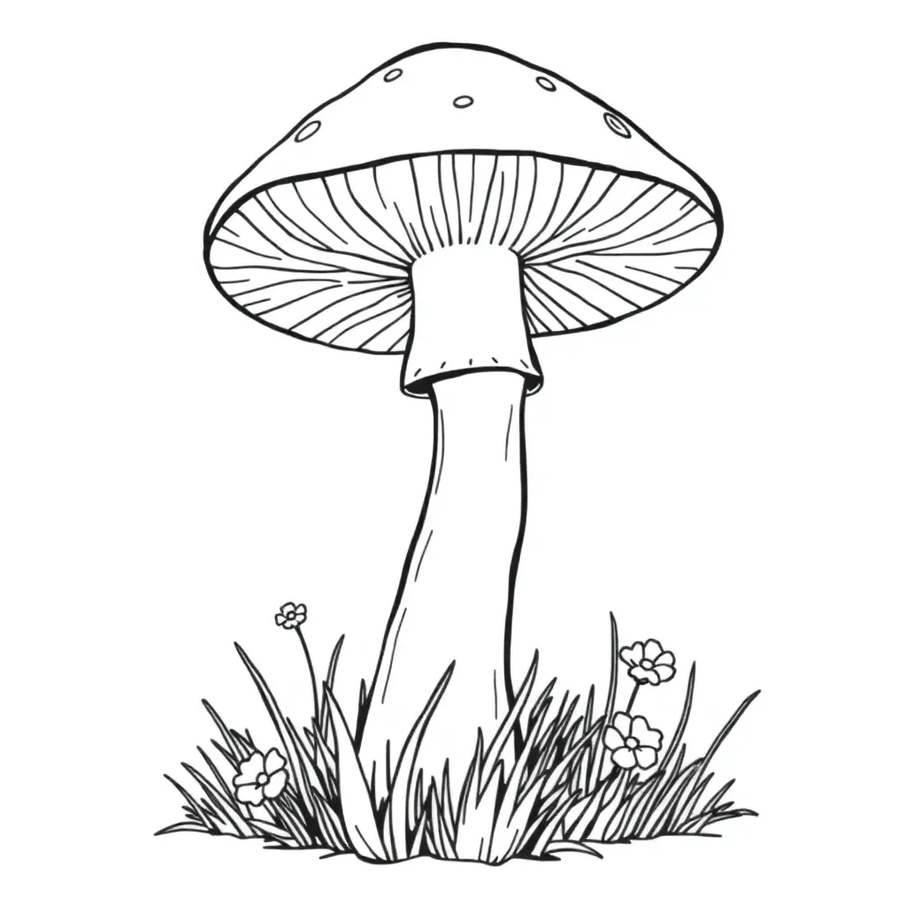 Mushroom coloring page