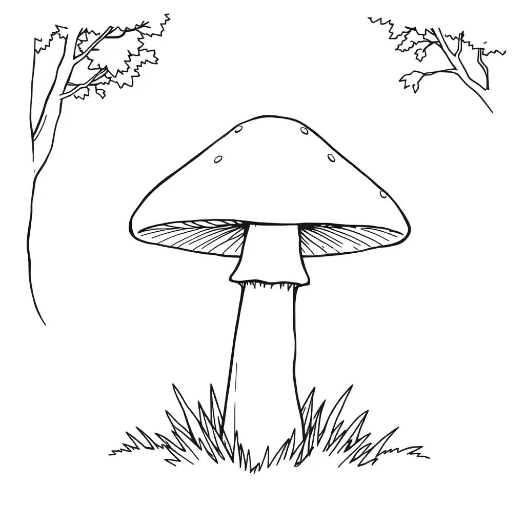Mushroom coloring page