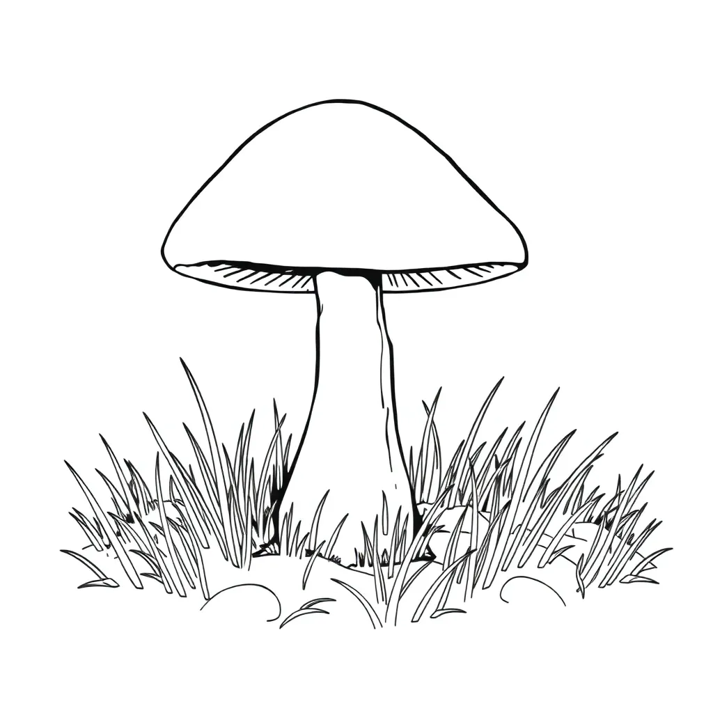 Mushroom coloring page