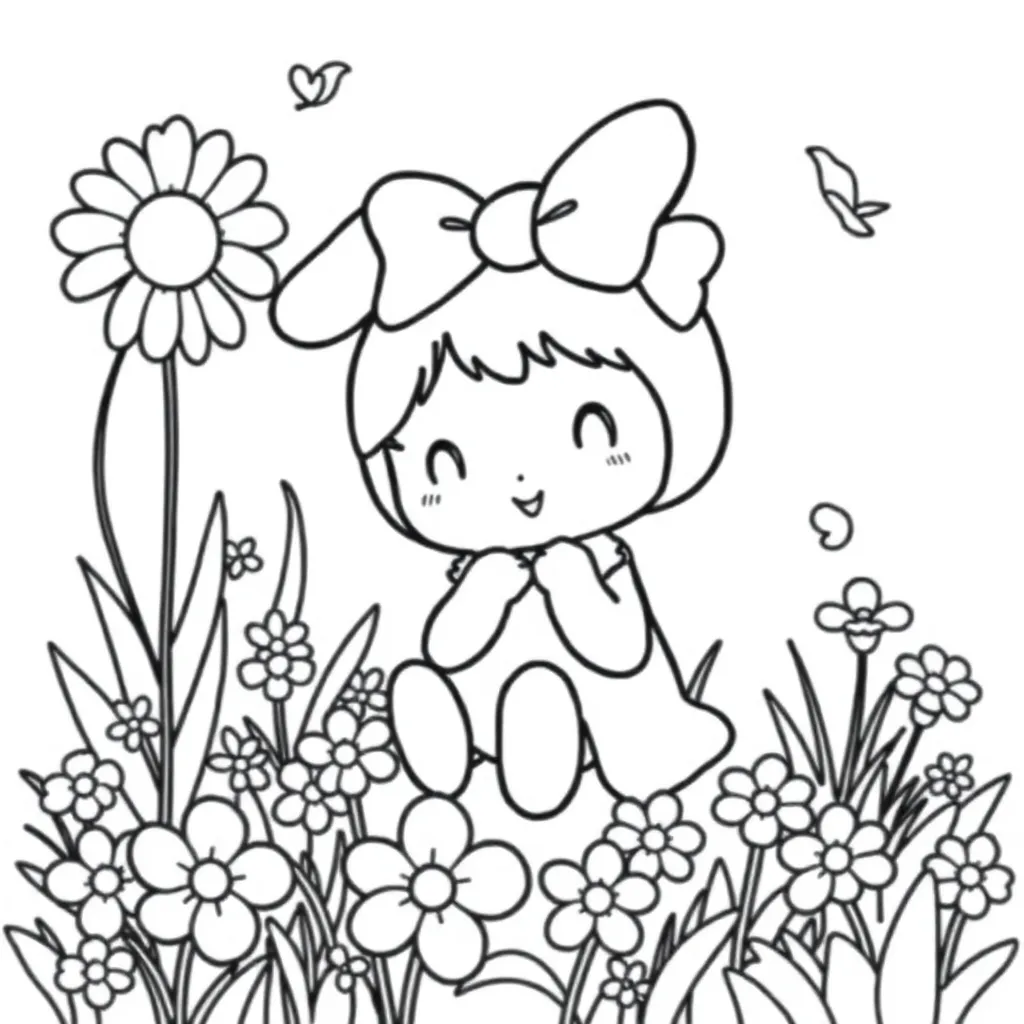 My Melody coloring page