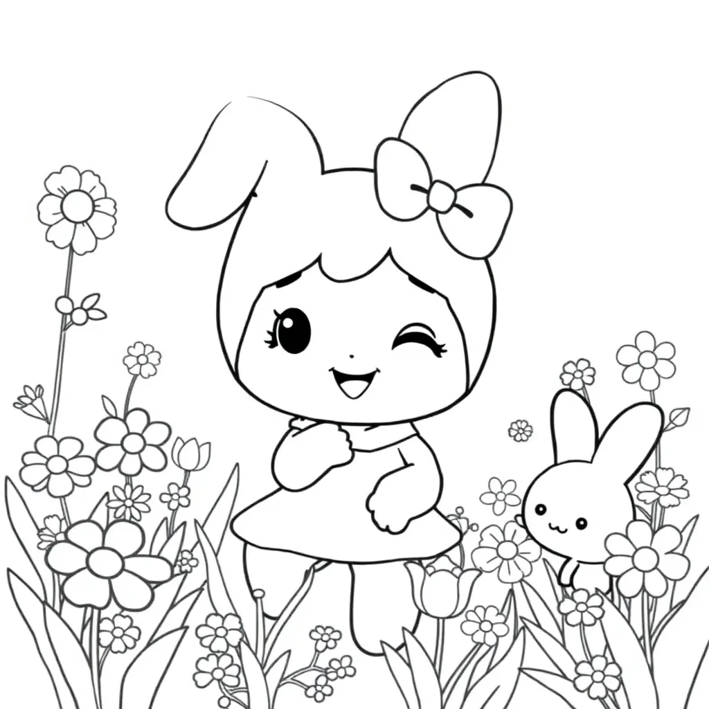 My Melody coloring page