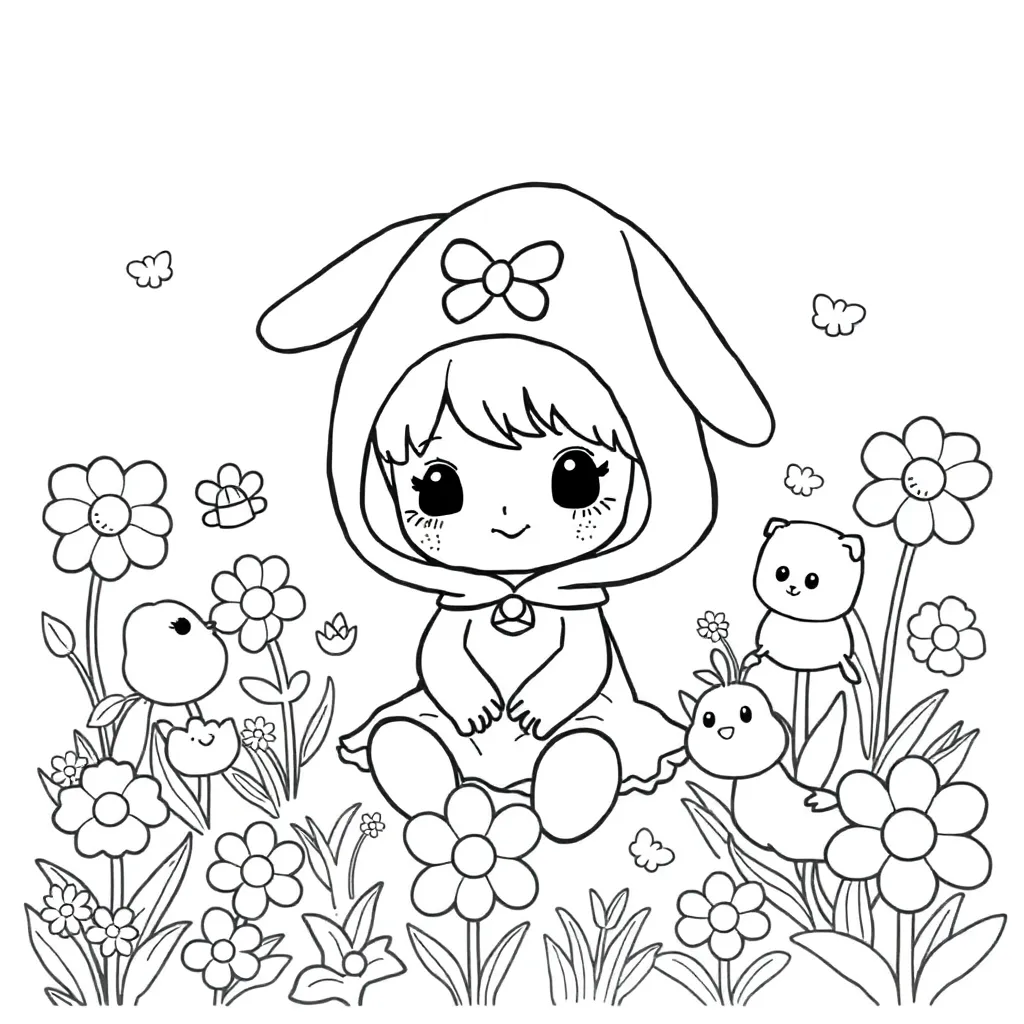 My Melody coloring page