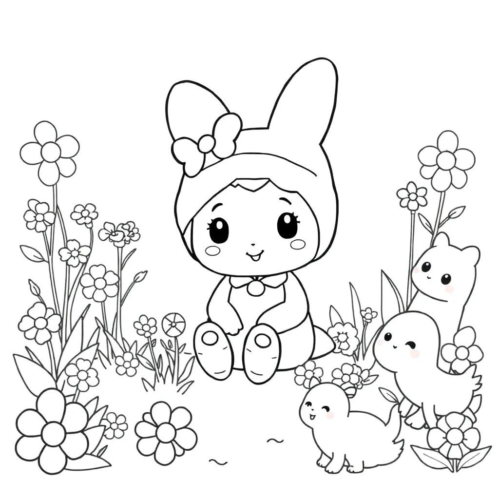 My Melody coloring page