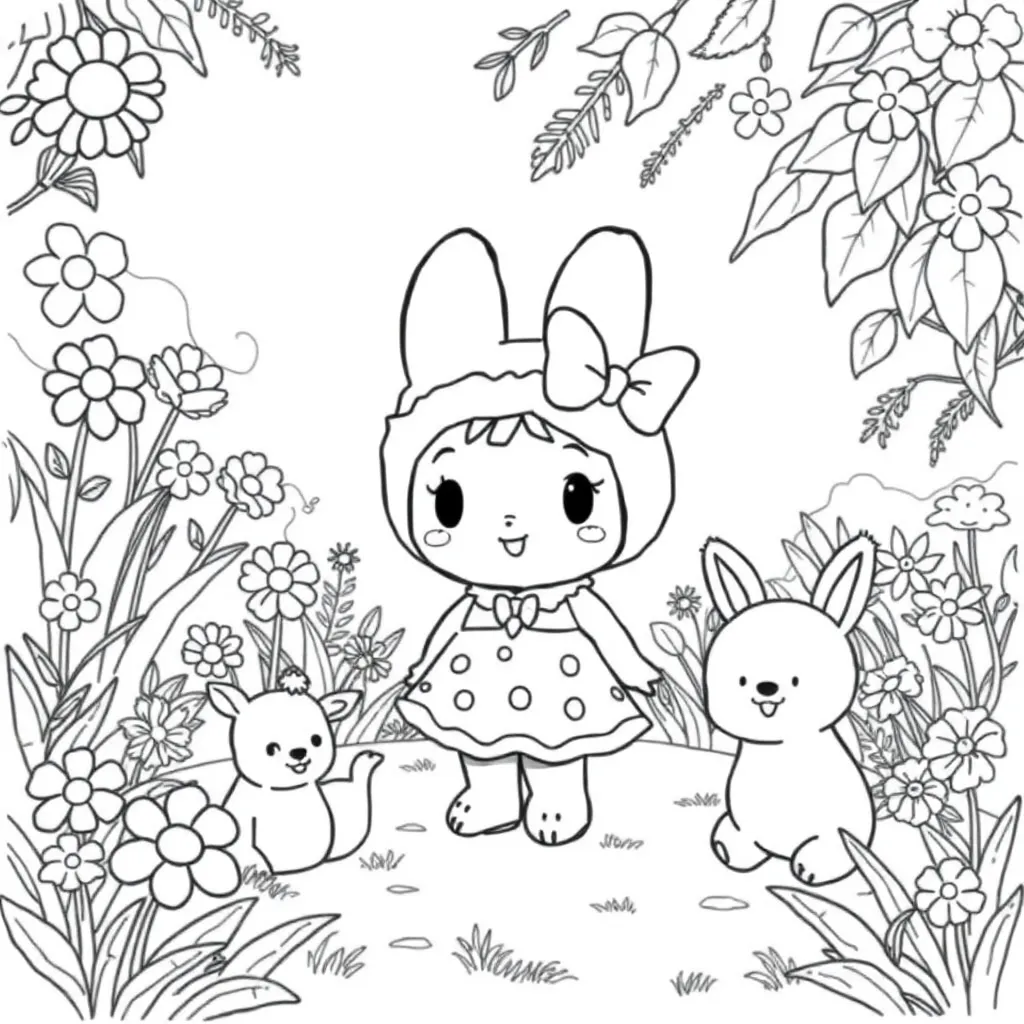 My Melody coloring page