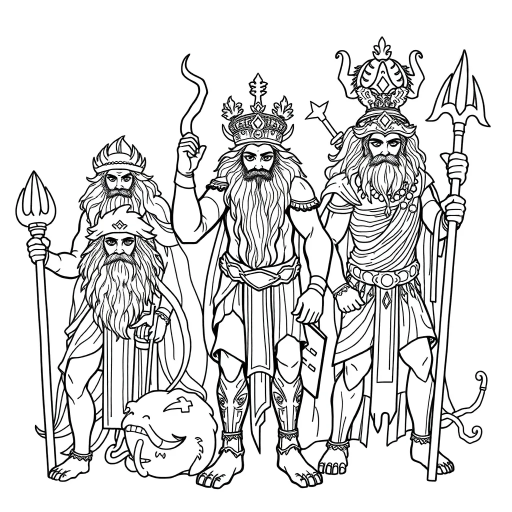 Mythology coloring page