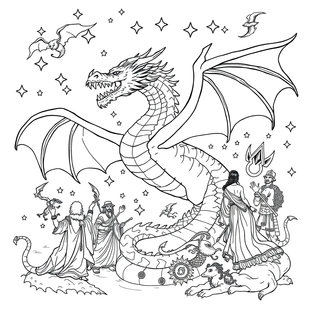 Mythology coloring page
