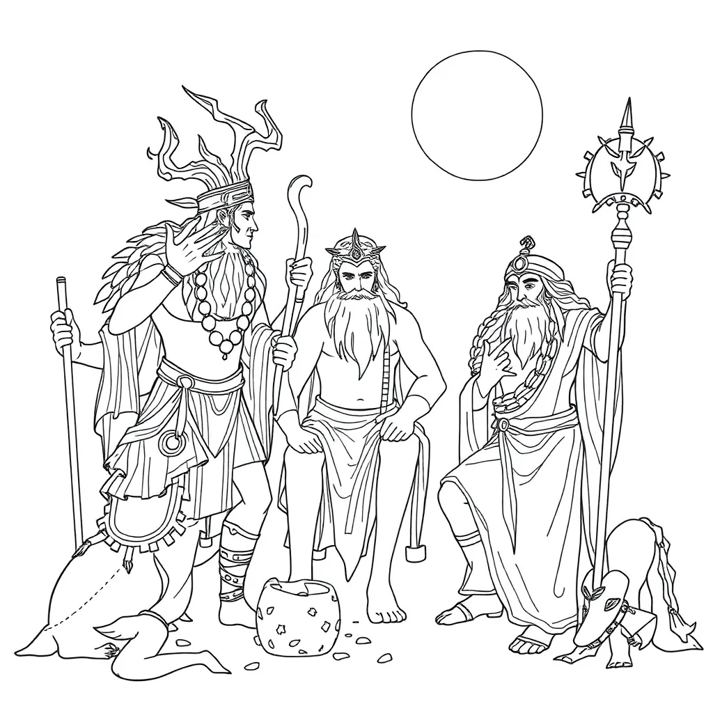 Mythology coloring page