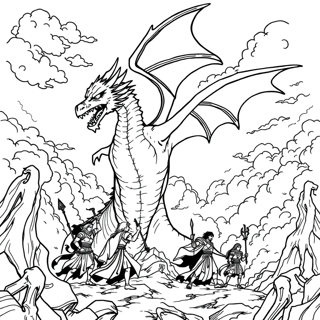 Mythology coloring page