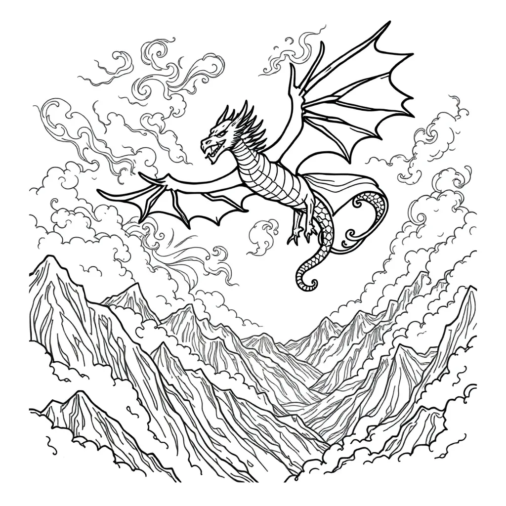 Mythology coloring page
