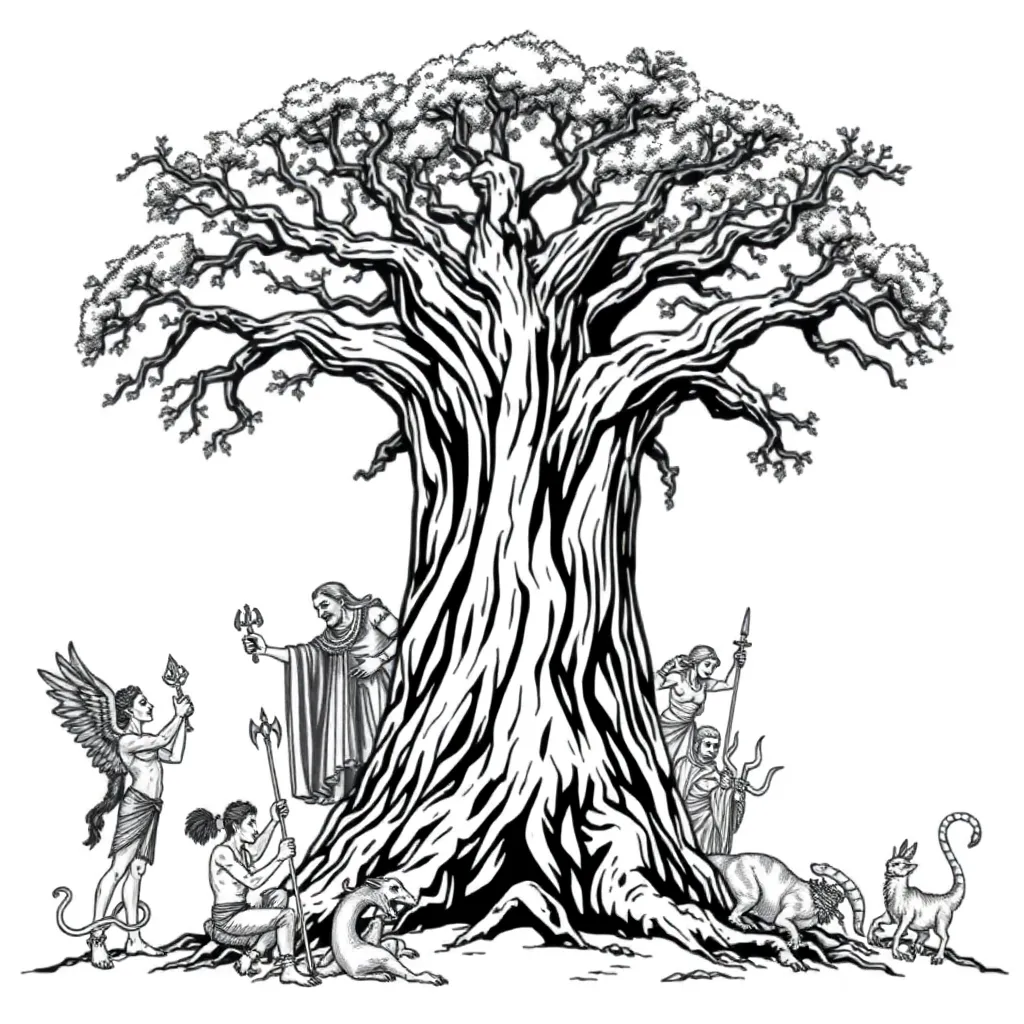 Mythology coloring page