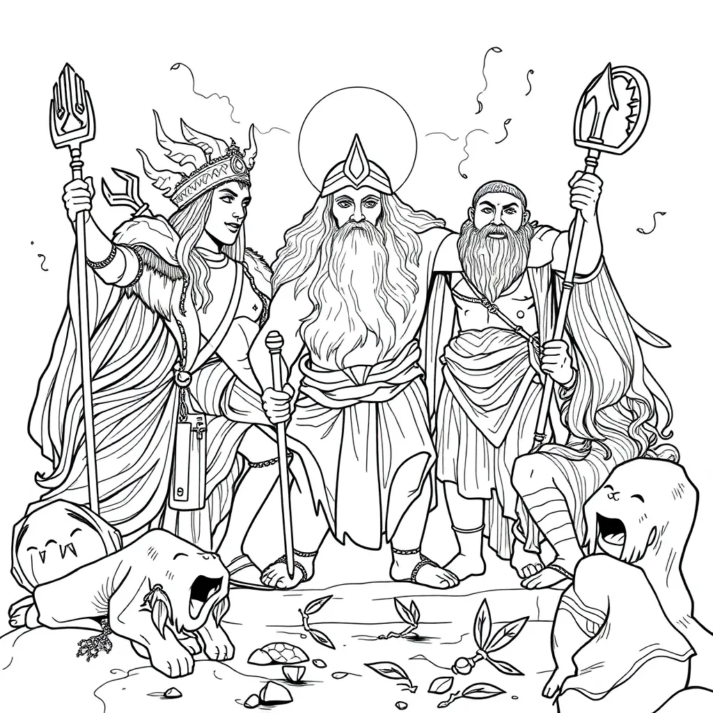 Mythology coloring page