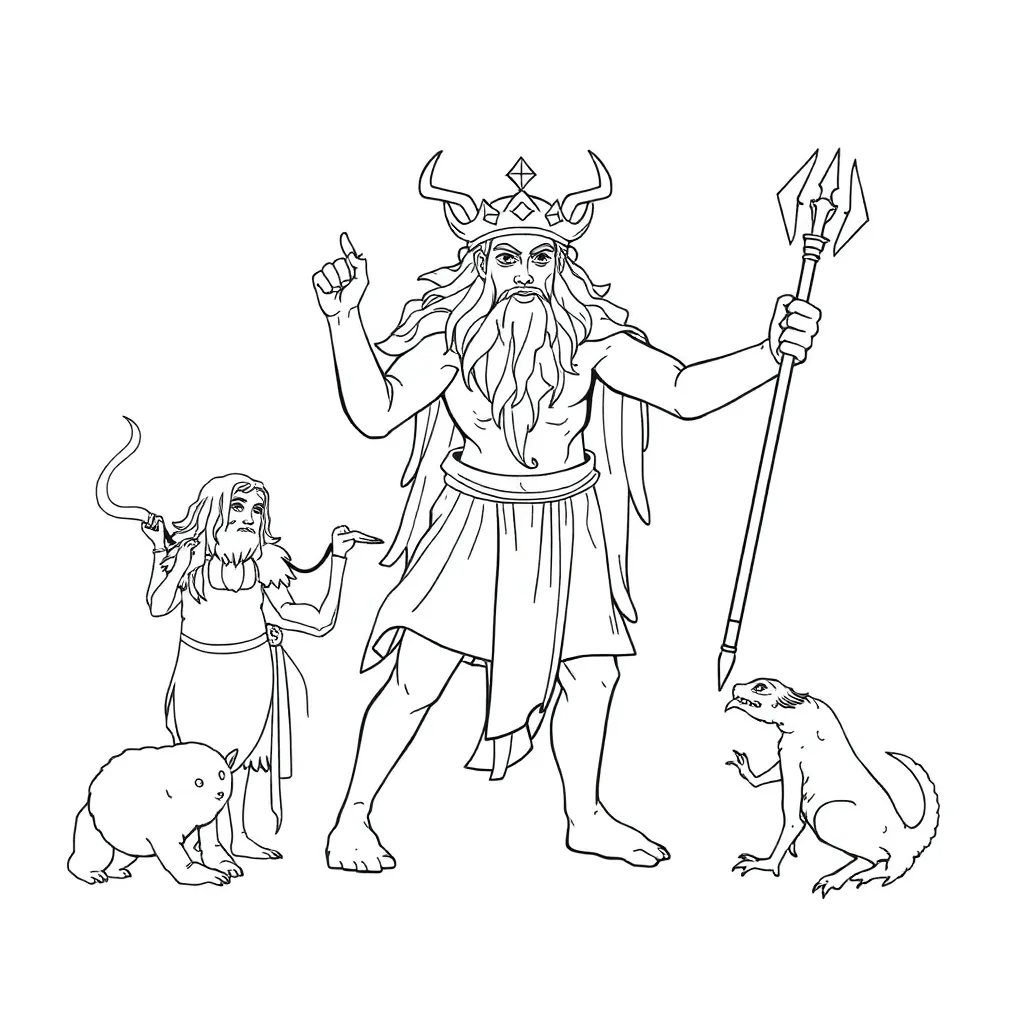 Mythology coloring page