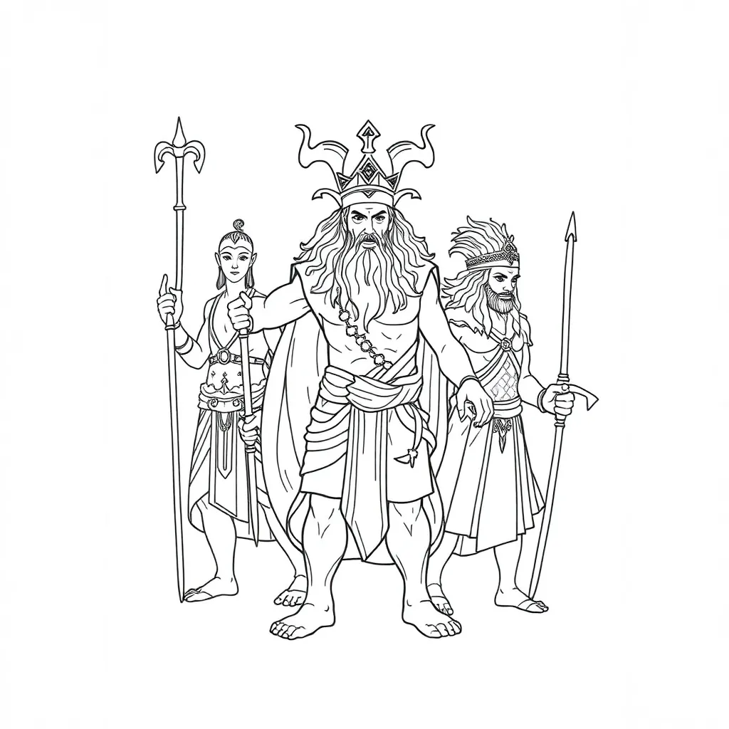 Mythology coloring page