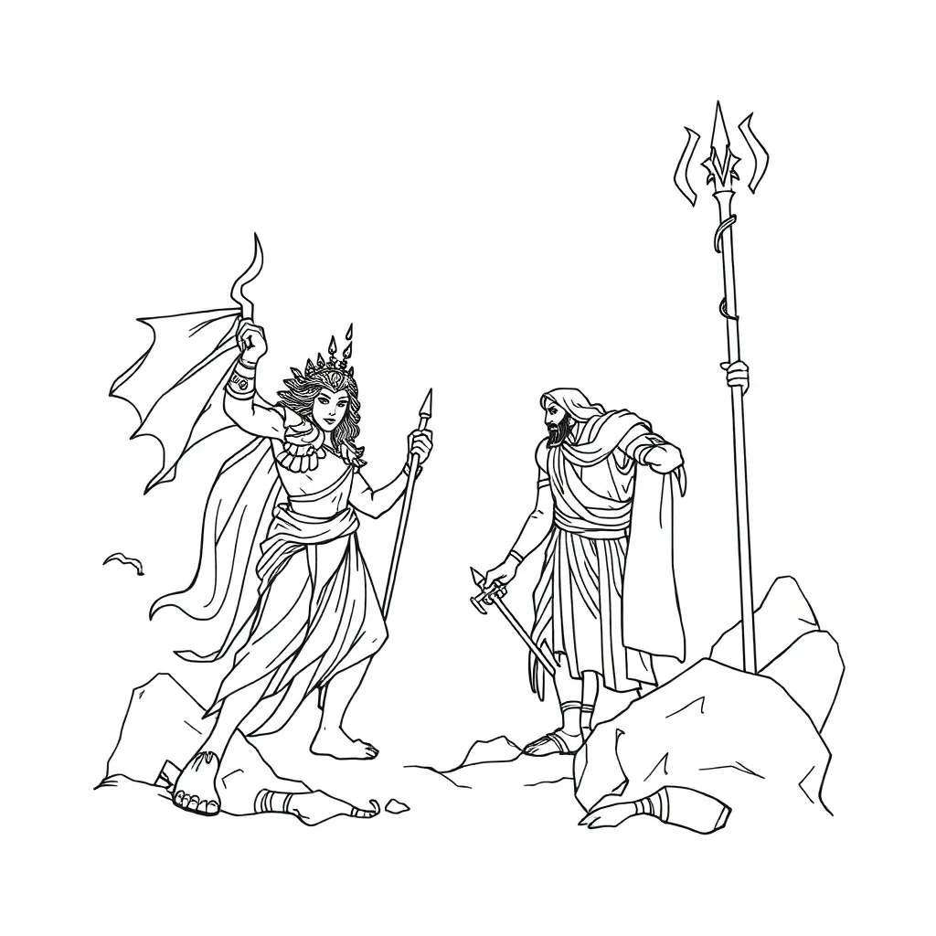 Mythology coloring page