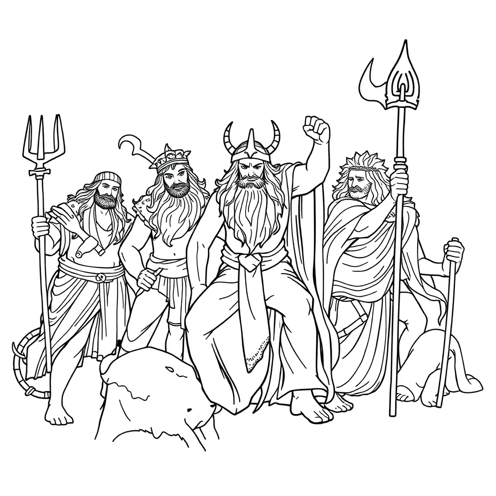 Mythology coloring page