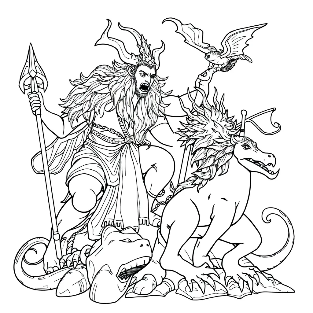 Mythology coloring page