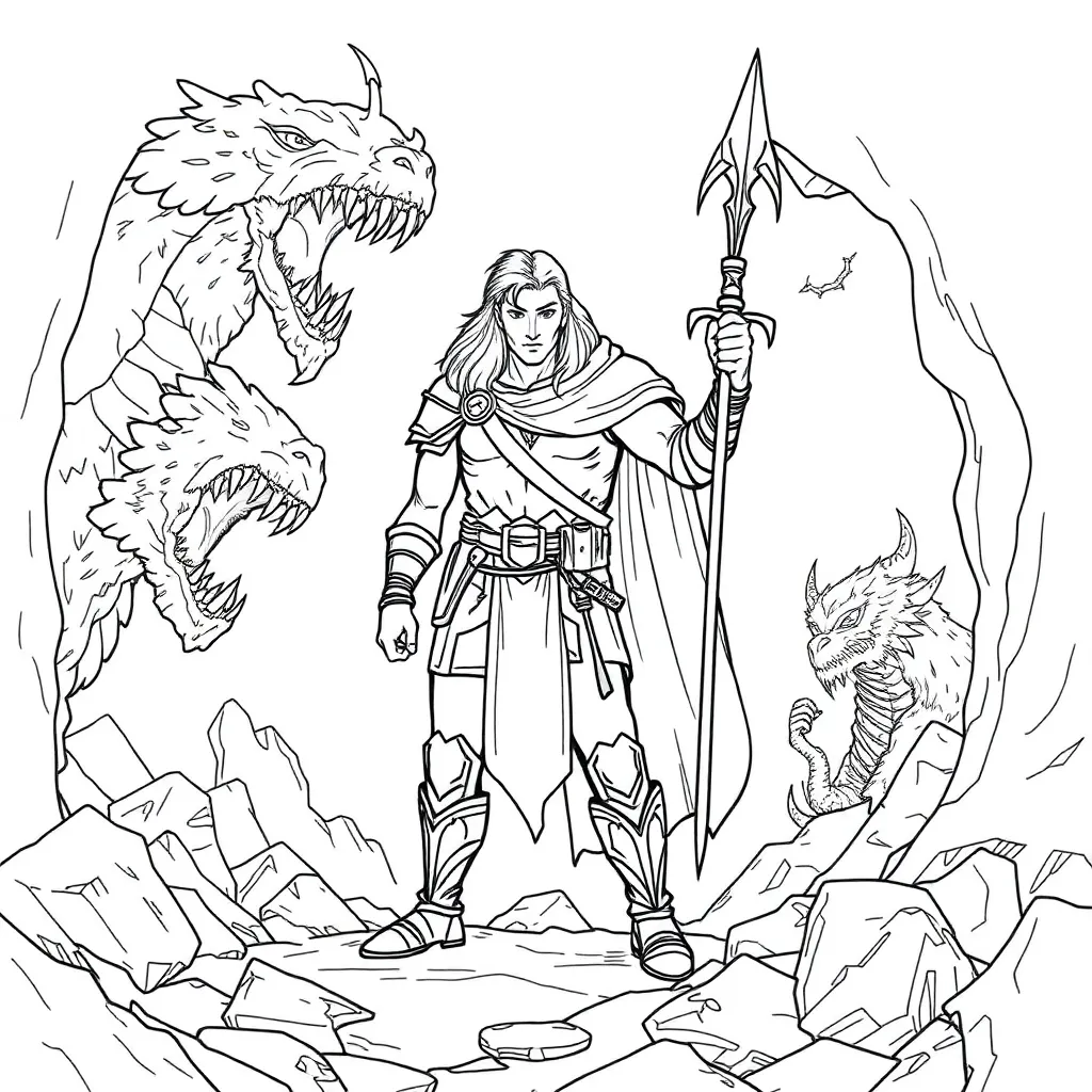 Mythology coloring page