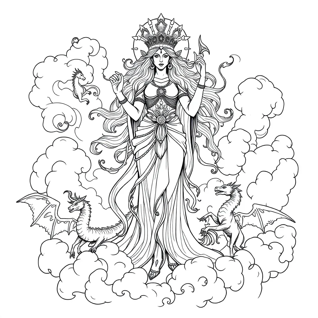 Mythology coloring page
