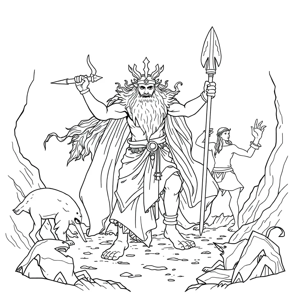Mythology coloring page