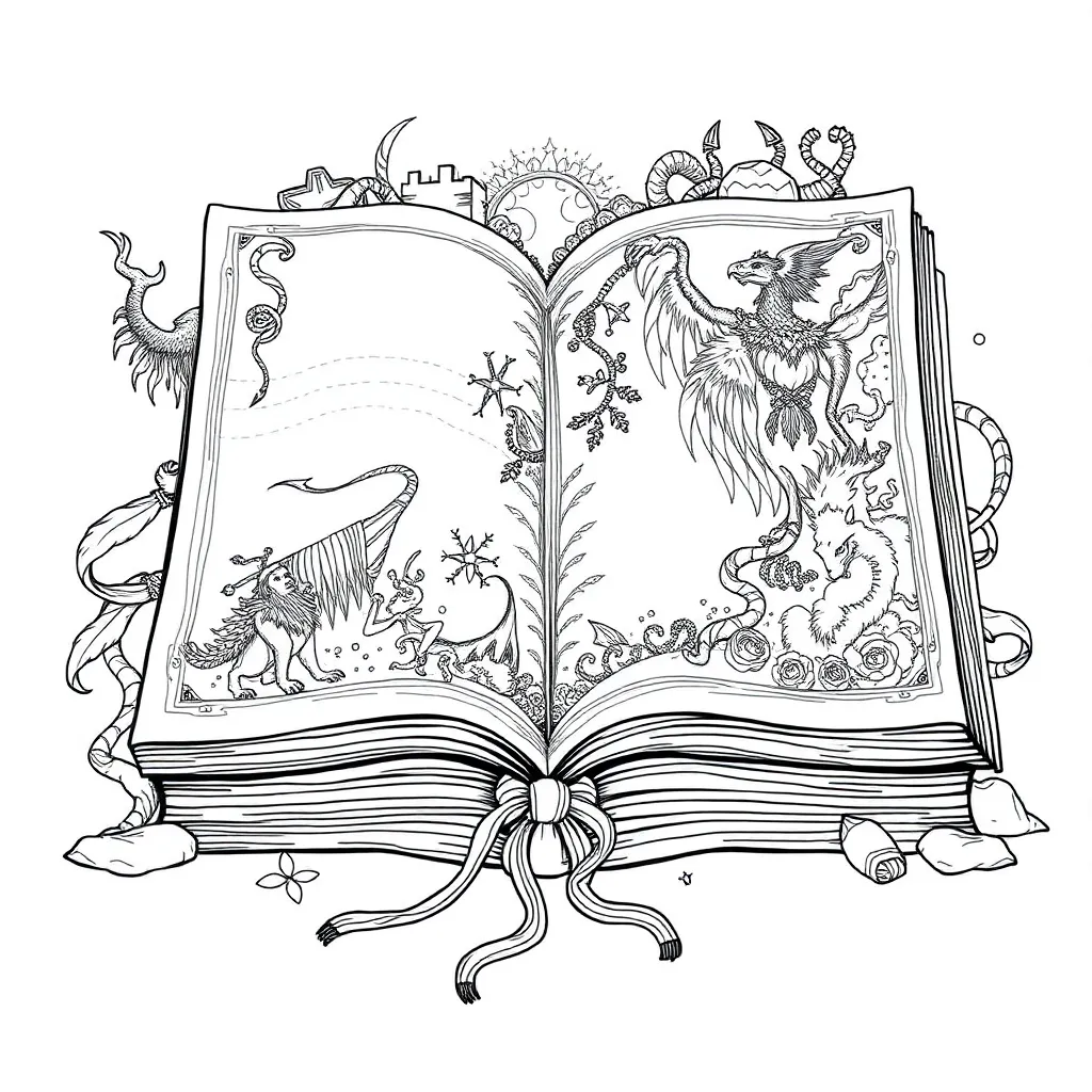 Mythology coloring page