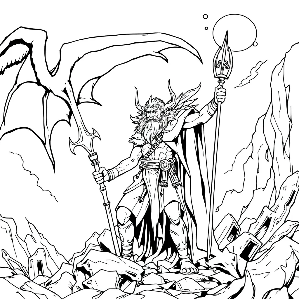Mythology coloring page