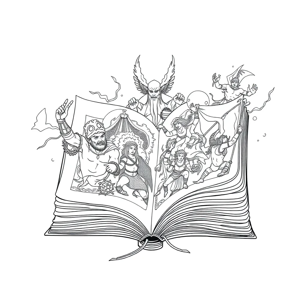 Mythology coloring page