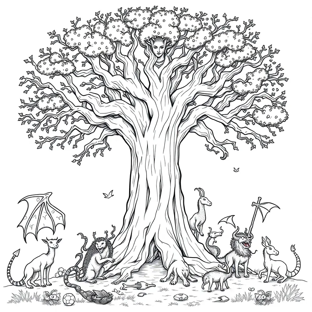 Mythology coloring page