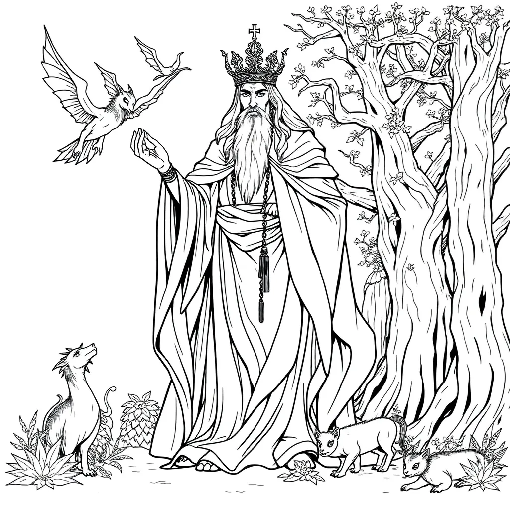 Mythology coloring page