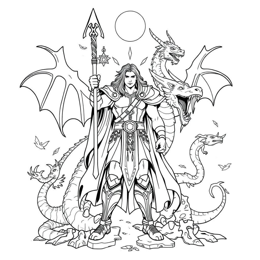 Mythology coloring page