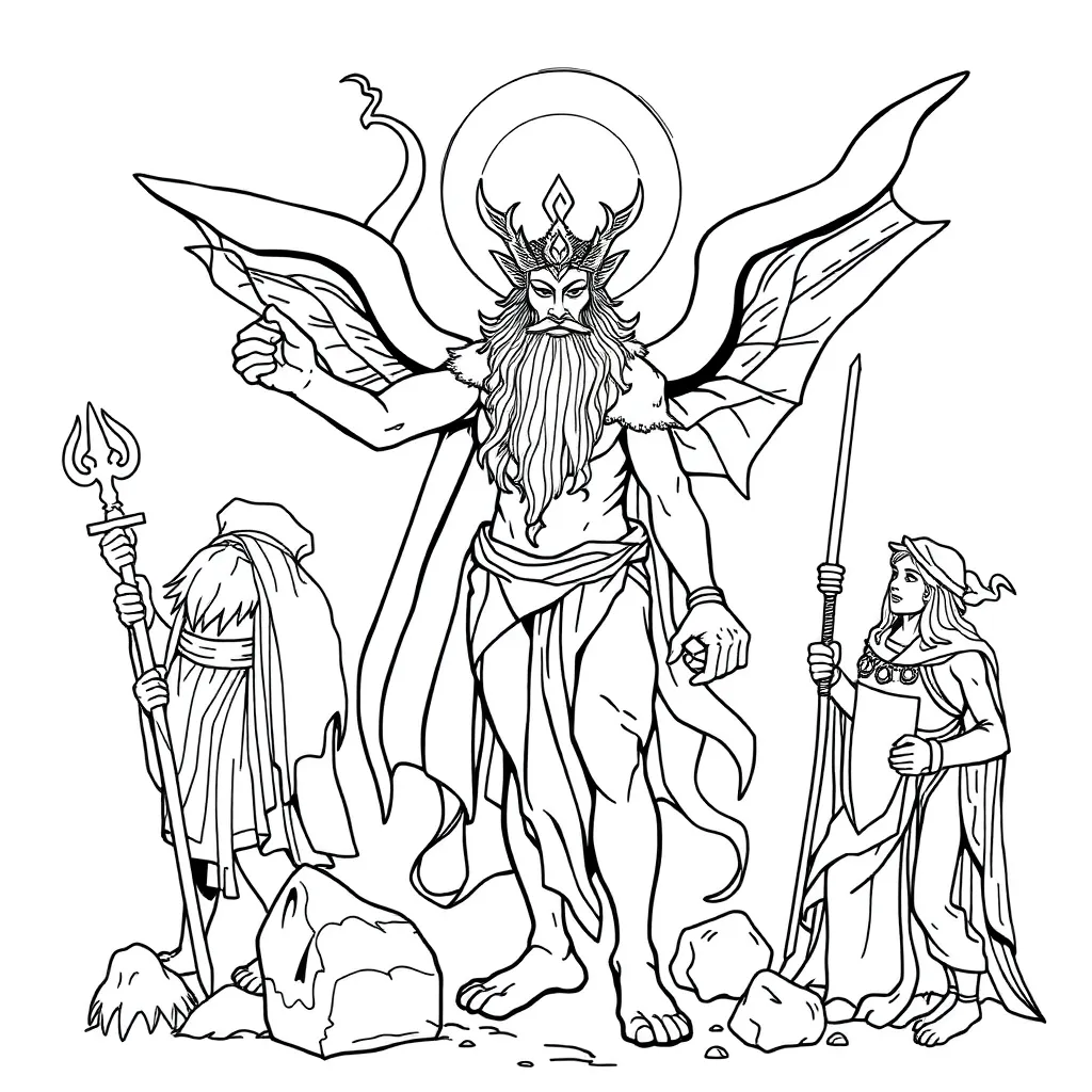 Mythology coloring page
