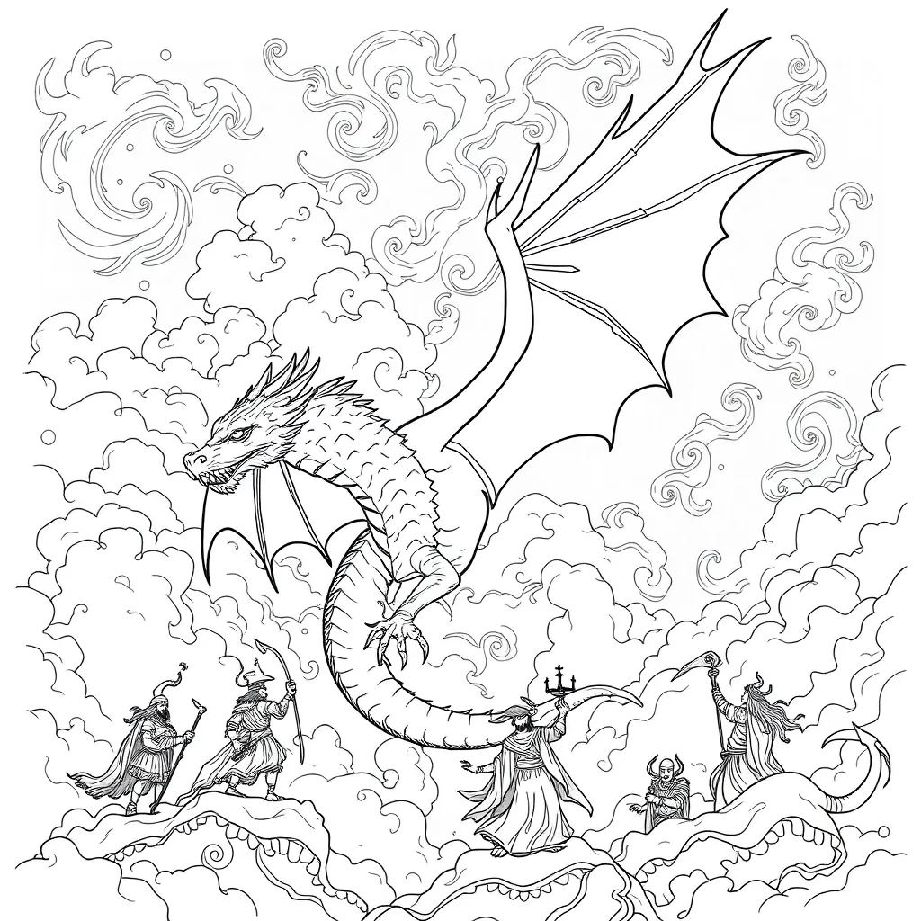 Mythology coloring page