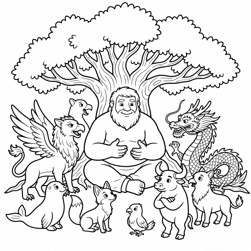 Mythology coloring page
