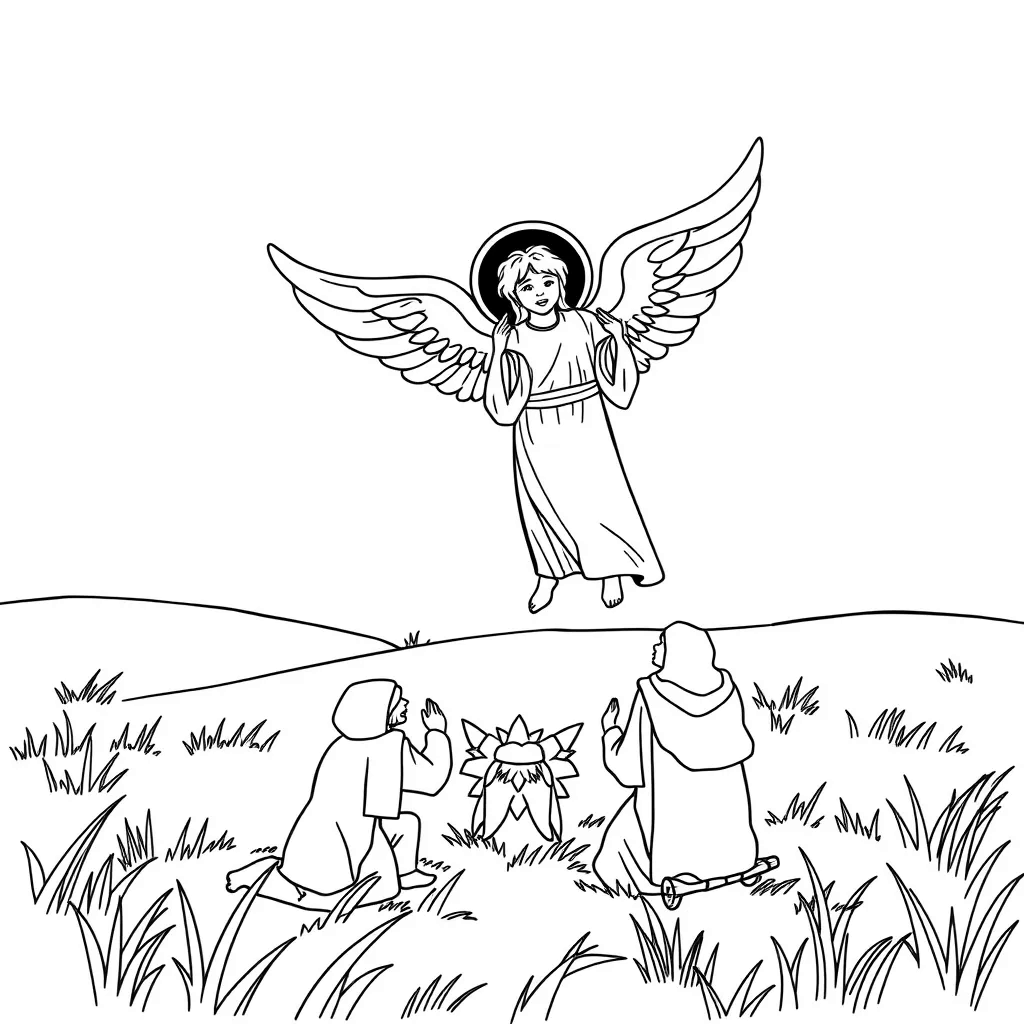 Nativity coloring page