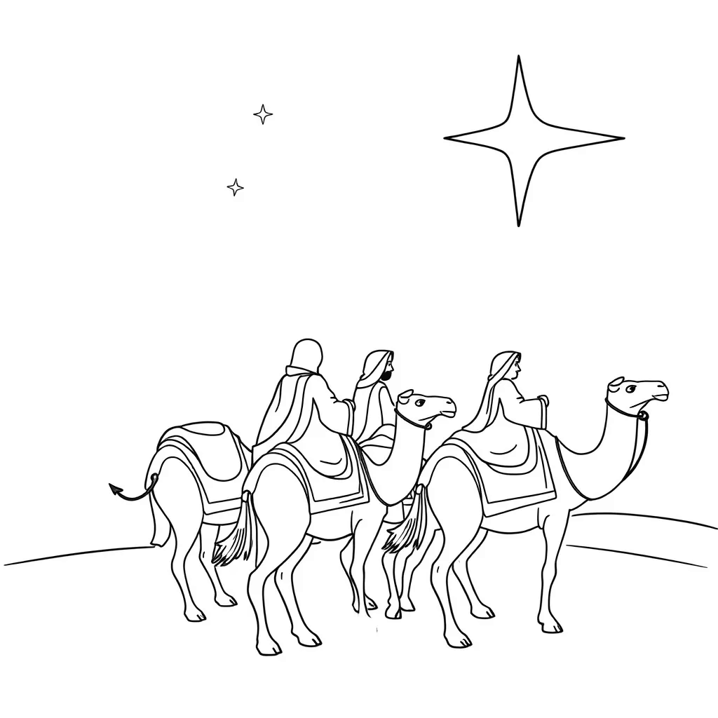 Nativity coloring page