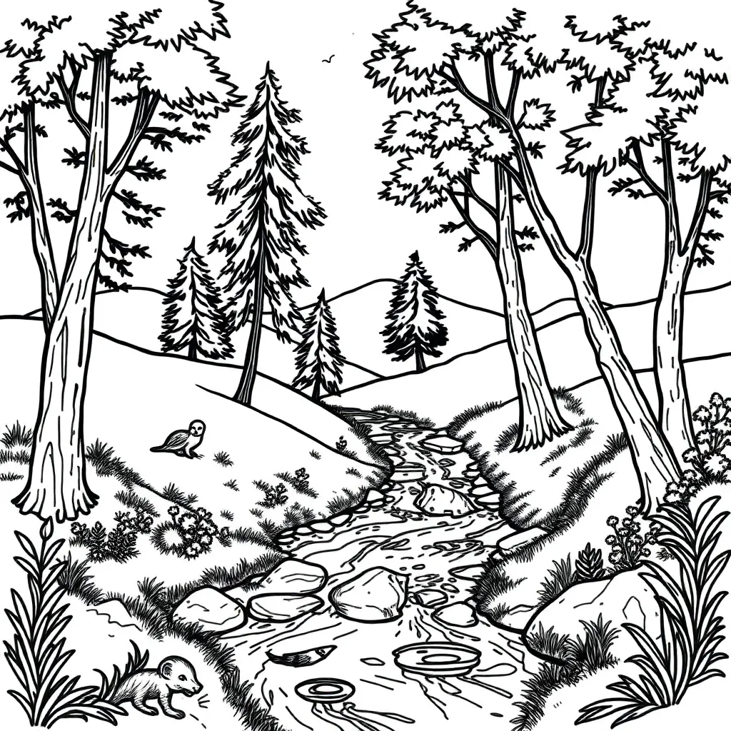 Nature coloring page